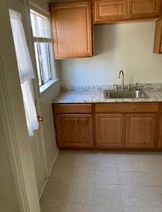 Kitchen with back door