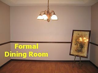 New laminate flooring in dining room