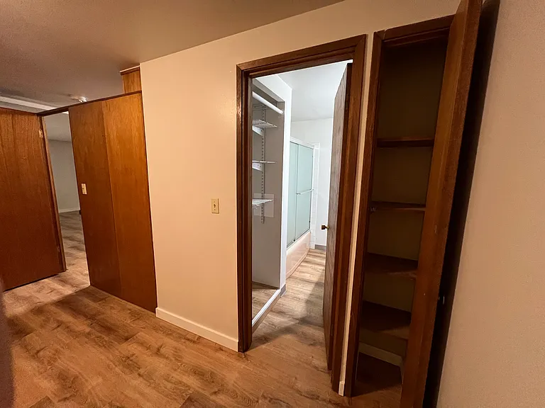 bedroom , bathroom , linen closet and huge storage space bathroom