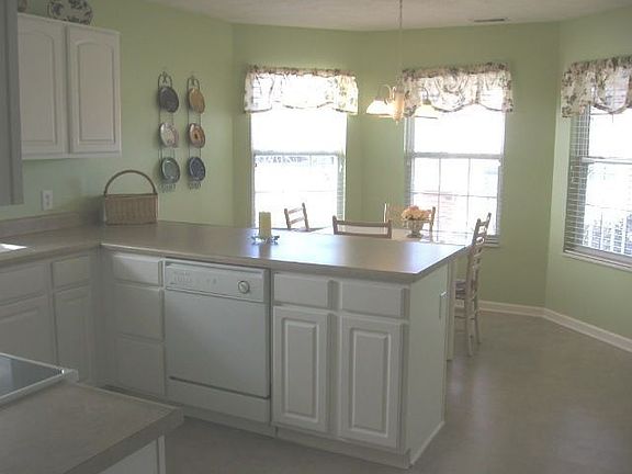 Bright kitchen flooded with light 