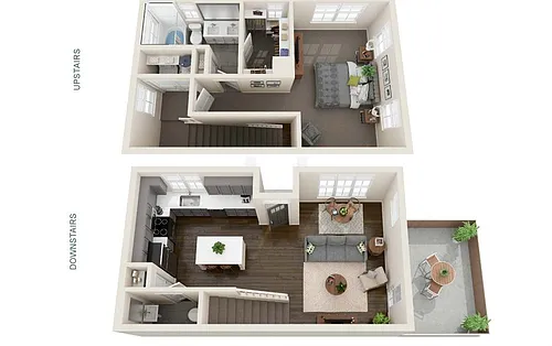 Floor plan One Bedroom Cottage