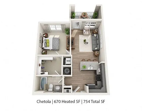 Floor plan Pisgah (Mid-rise)