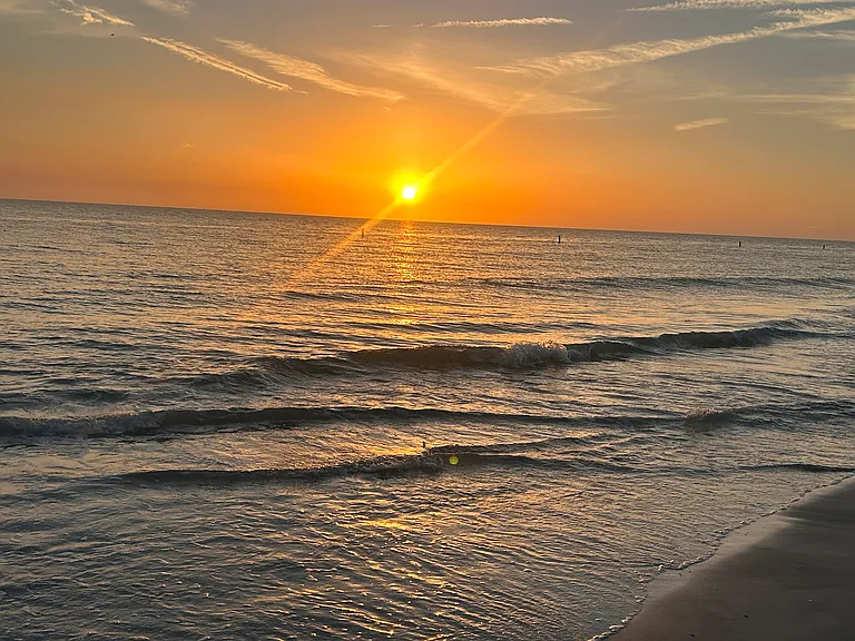 This is what you see every evening. Beautiful sunsets are at you feet within steps away