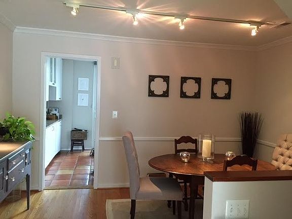 Dining room open to living room.