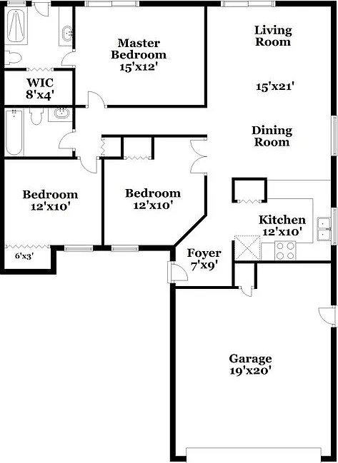 3 bed, 2.0 bath, 1235 sqft, $2,155 — Photo 2