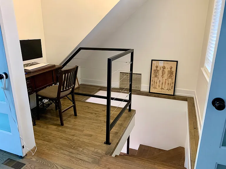 Office Nook and Stairs to Lower Level