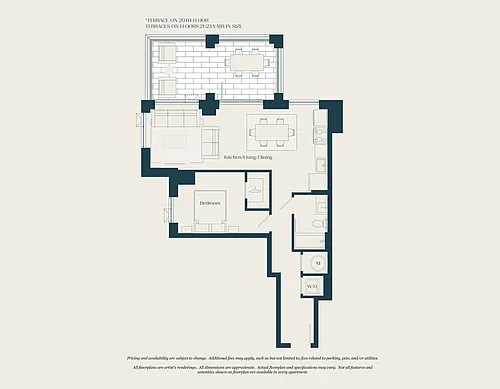 Floor plan 1 Bed - 1 Bath | A06