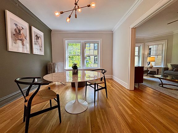 Dining room also flows into the living room. Tons of light.