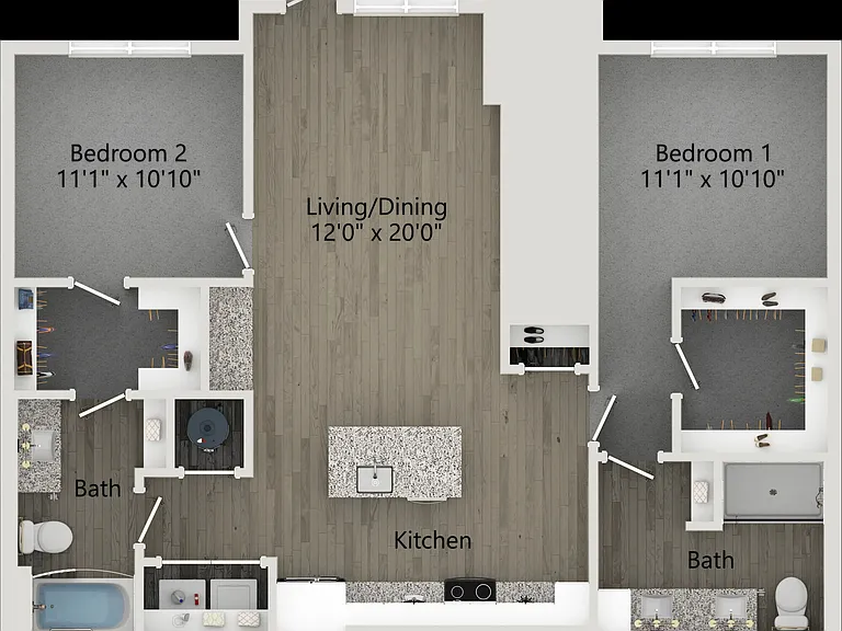 B1 floor plan Populus Pooler