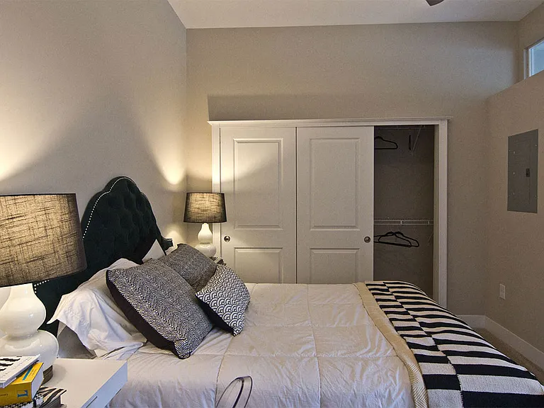 Bedrooms offer walk-in closets