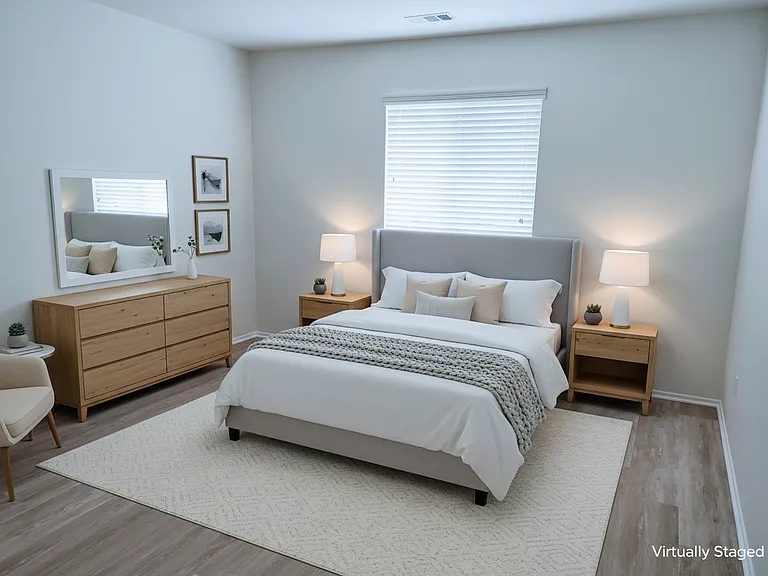 Bedroom 1, virtually staged
