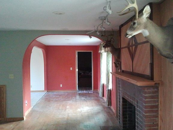 fireplace in living room