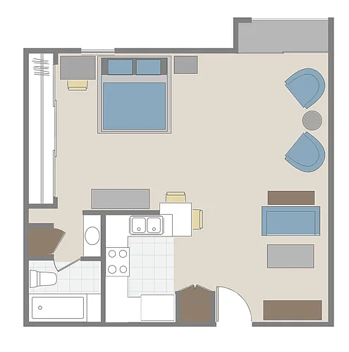 Floor plan Deluxe Studio