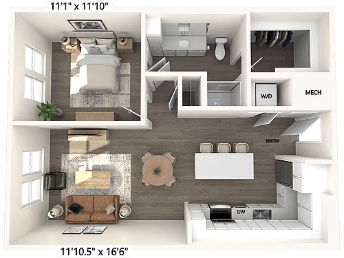 Floor plan A2-767sf-452-667