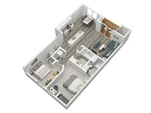 Floor plan 2x2 - Carpet & Vinyl Plank Flooring Options Availa