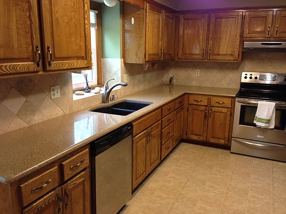 Quartz counters lovely tile!