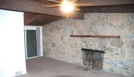 Living/Dining room with fireplace