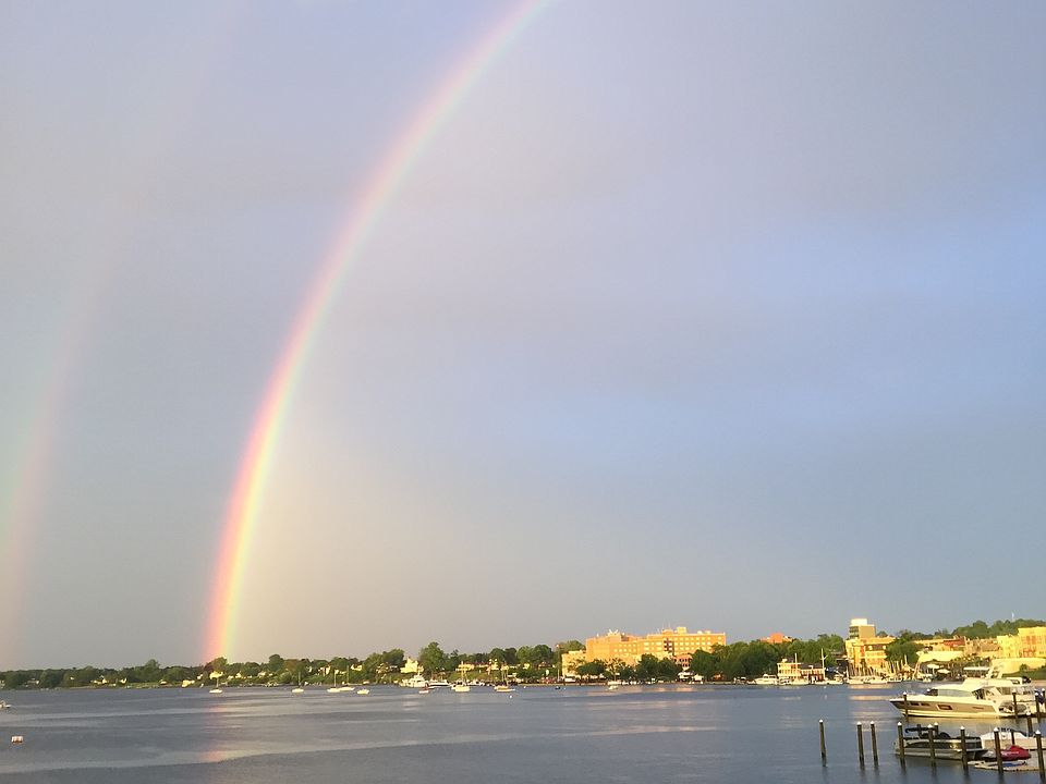 June 2016 rainbow over the Navesink River