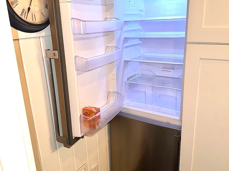 Stainless fridge and freezer