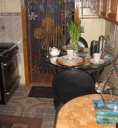 Renovated kitchen with room.