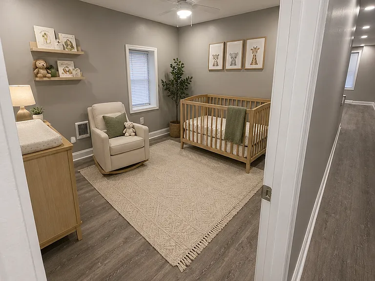 Second bedroom staged