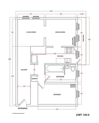Floor plan 144 - 148 Grant Avenue - 148D