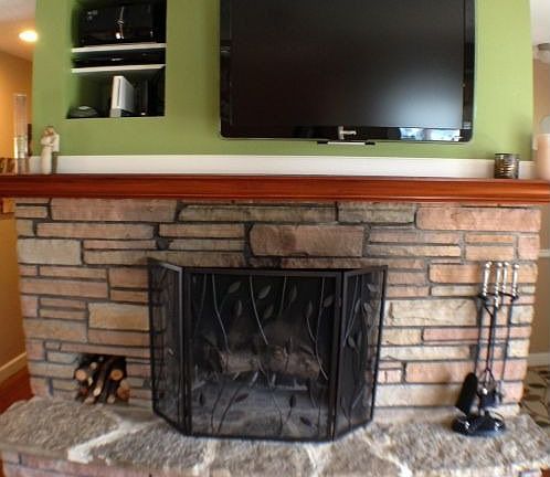 Natural burning fireplace