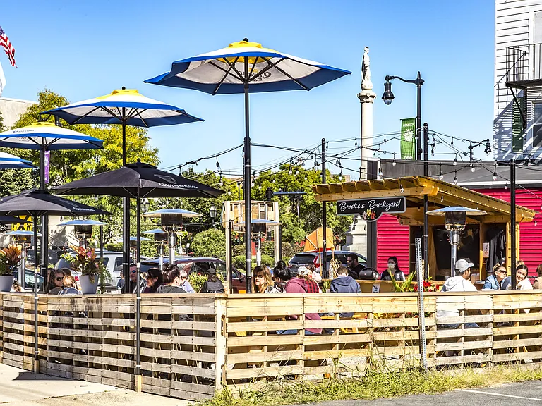Outside Patio At Sports Club