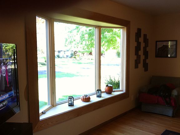 Bay window in living room