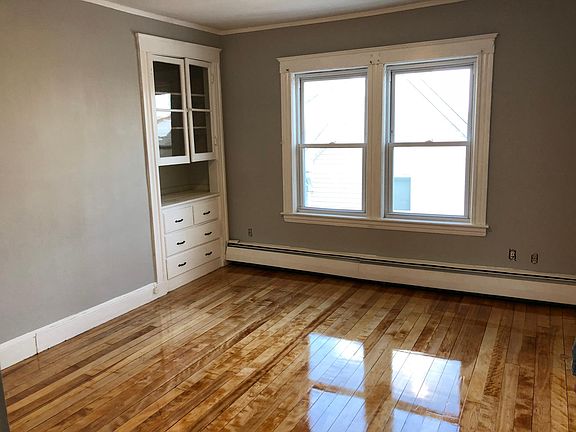 Living room with built-in cabinets