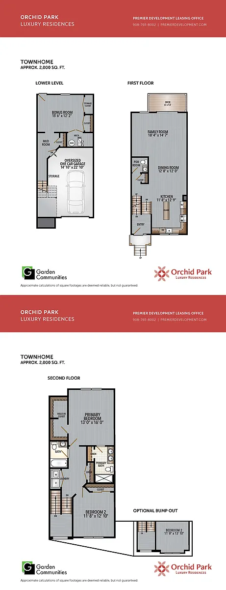 Floor plan $2.52/sq.ft. - Townhome with Bonus Room