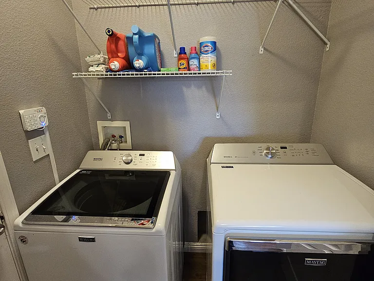 Washer & Dryer ready for guest use