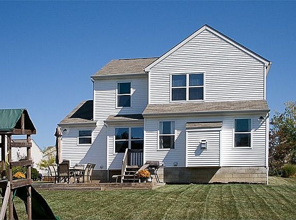 Large backyard with paver patio