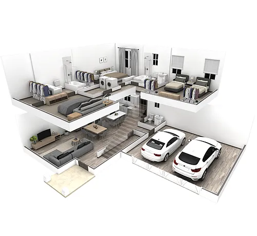 Floor plan 3BR Vista