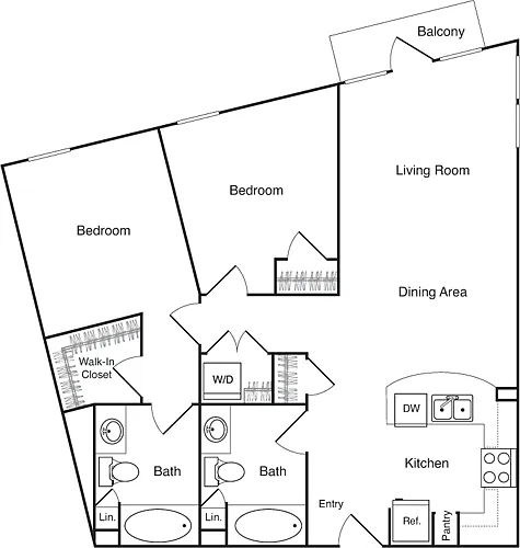 Floor plan Two Bedroom - F