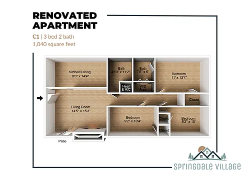 Floor plan C1 Renovated
