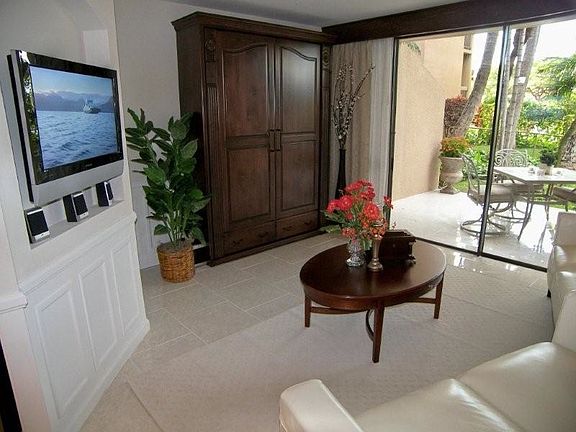 living room with murphy bed