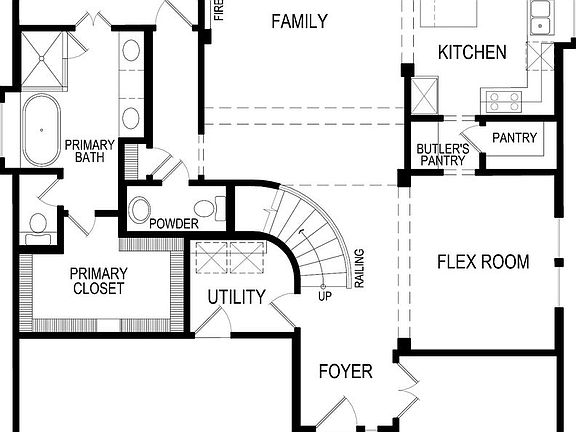 Harvard EW 2F w Media First Floor Plan