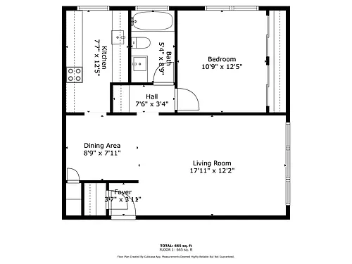 Floor plan 1 Bedroom
