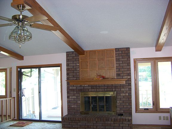 Living room with fireplace