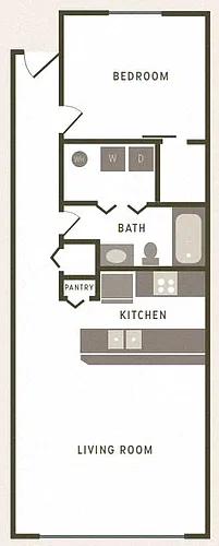 Floor plan Affordable 1 Bedroom Junior