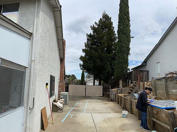 RV pad view from backyard