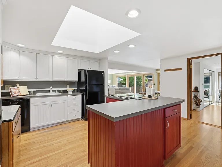 Kitchen and casual dining open to the family room _ ideal for entertaining