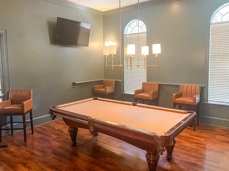 Billiards room in the clubhouse