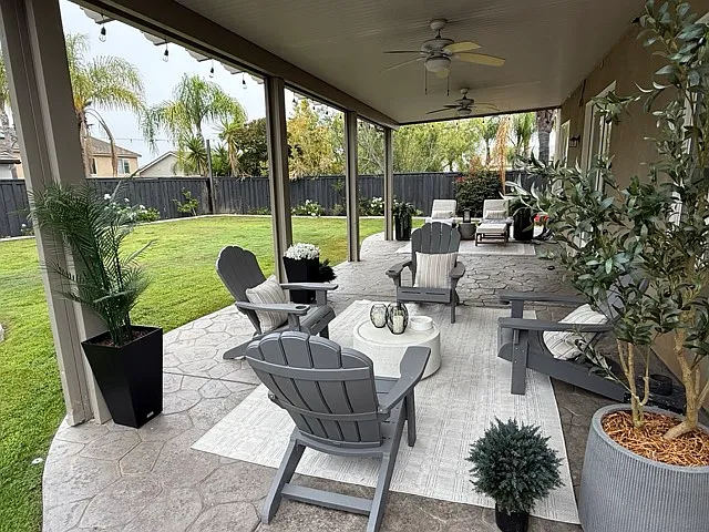 Large covered patio
