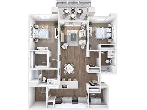 Floor plan B1D with Detached Garage