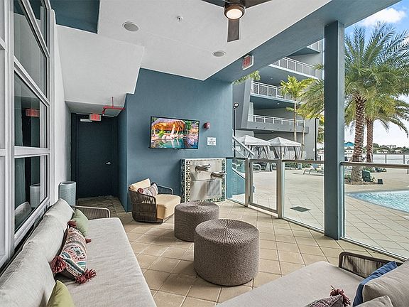 Take a break from the Miami sun at the pool-side patio