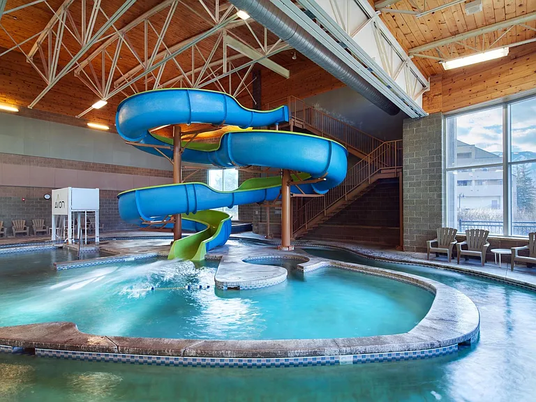 Across the street from Avon Rec Center which has water slide, lazy river, splash pool, diving pool, lap pool, large work-out area with many options.