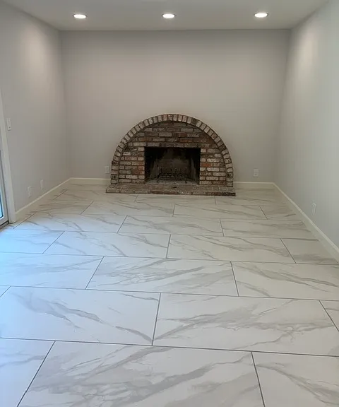 Family room fireplace