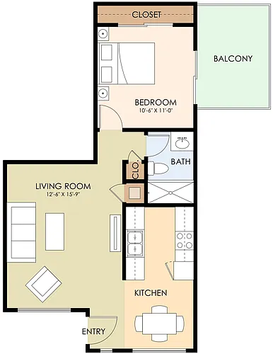 Floor plan 1X1